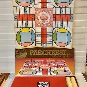 1982 Parcheesi Game Deluxe Edition Selchow & Righter Games COMPLETE See pics